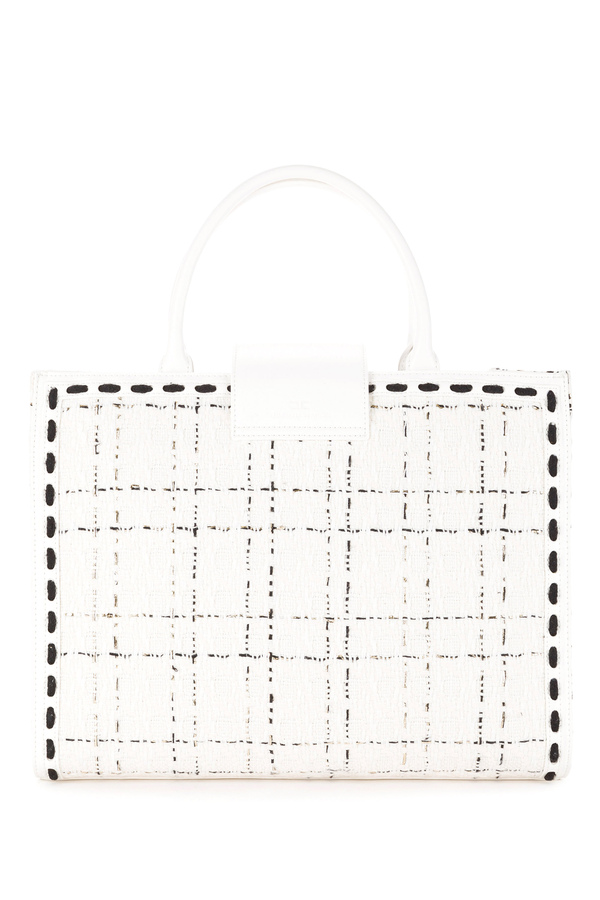 Handbag in bouclé fabric - Elisabetta Franchi® Outlet