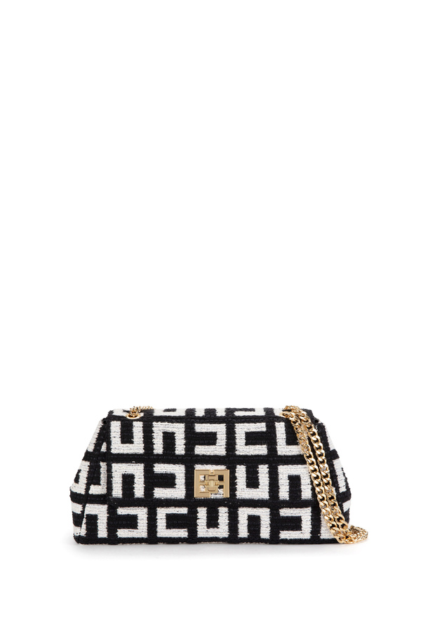 Sac à bandoulière moyen en tissu jacquard - Elisabetta Franchi® Outlet