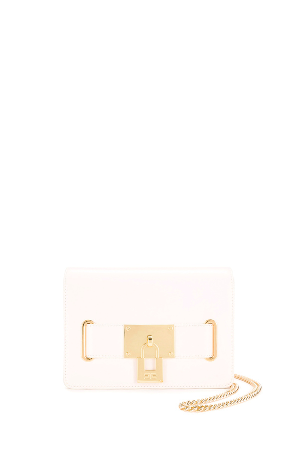 Shoulder bag with padlock pattern - Elisabetta Franchi® Outlet