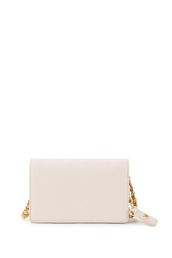 Shoulder purse bag with logo charms - Elisabetta Franchi® Outlet