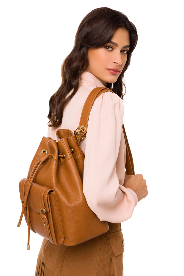 Backpack with drawstring closure - Elisabetta Franchi® Outlet