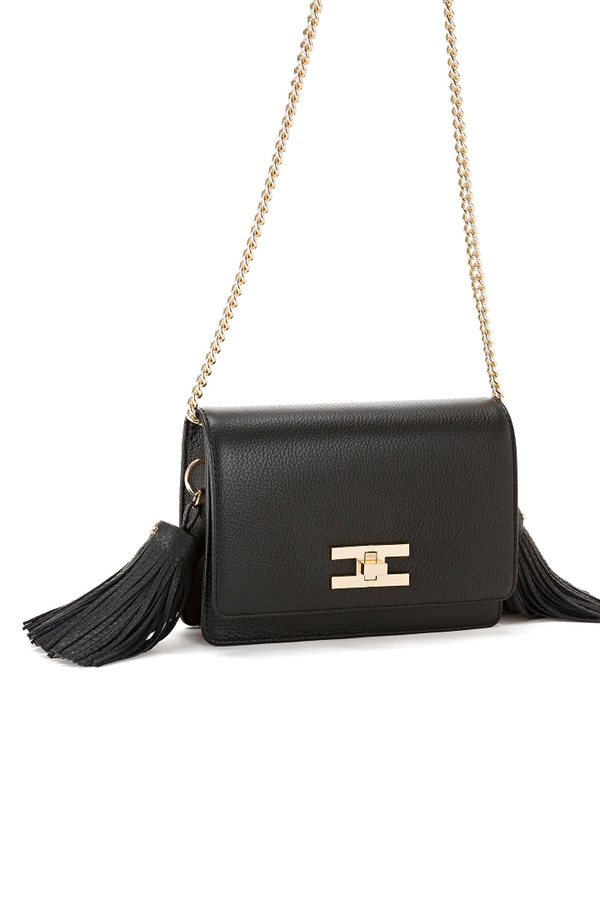 Shoulder bag with tassels - Elisabetta Franchi® Outlet