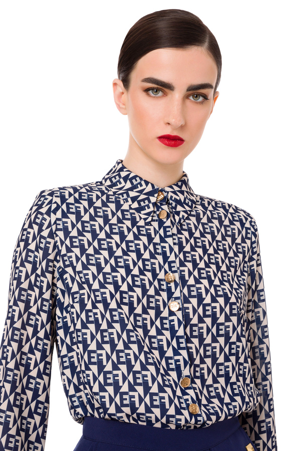 Men’s style shirt with diamond print - Elisabetta Franchi® Outlet