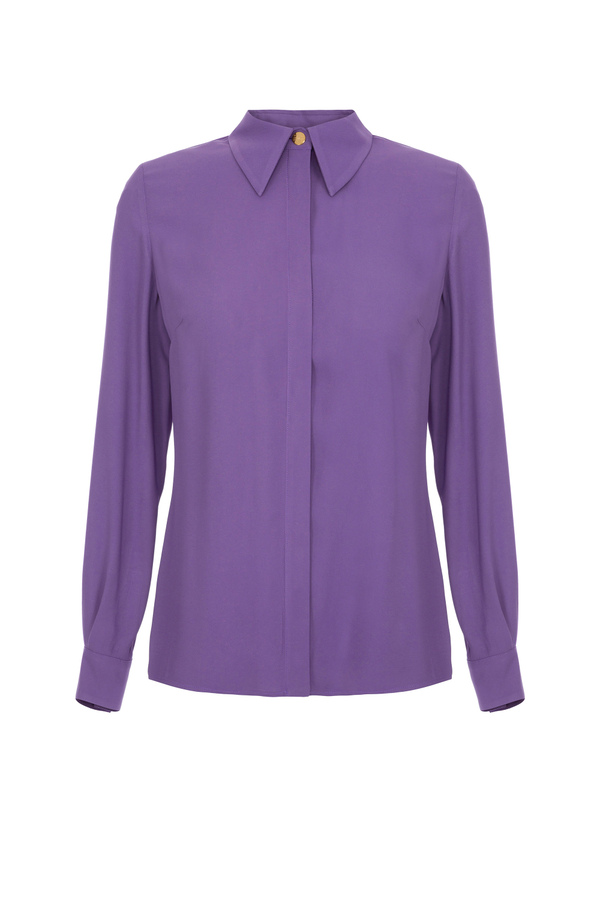Camisa de georgette de línea holgada - Elisabetta Franchi® Outlet