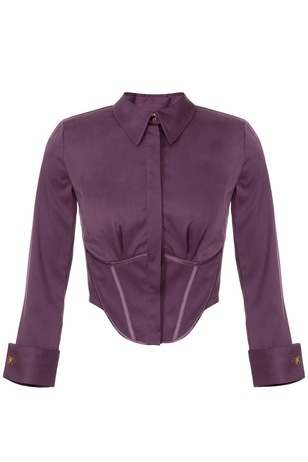 Satin bustier blouse - Elisabetta Franchi® Outlet