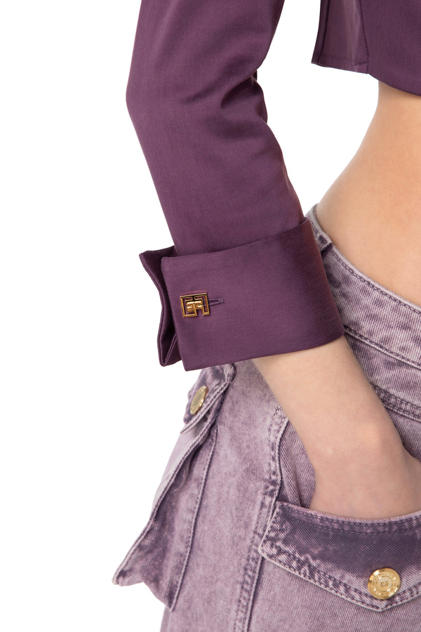 Satin bustier blouse - Elisabetta Franchi® Outlet