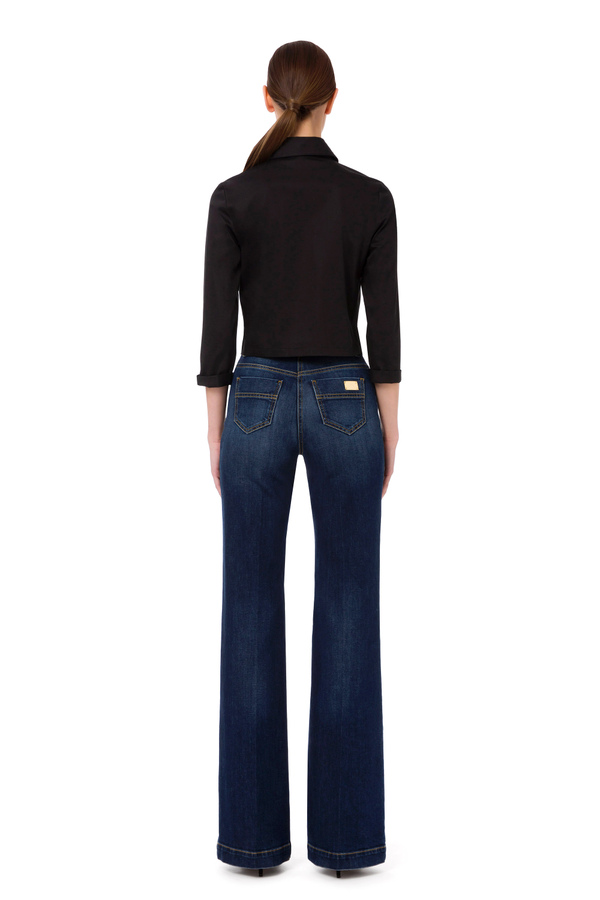 Short shirt with criss cross pattern - Elisabetta Franchi® Outlet