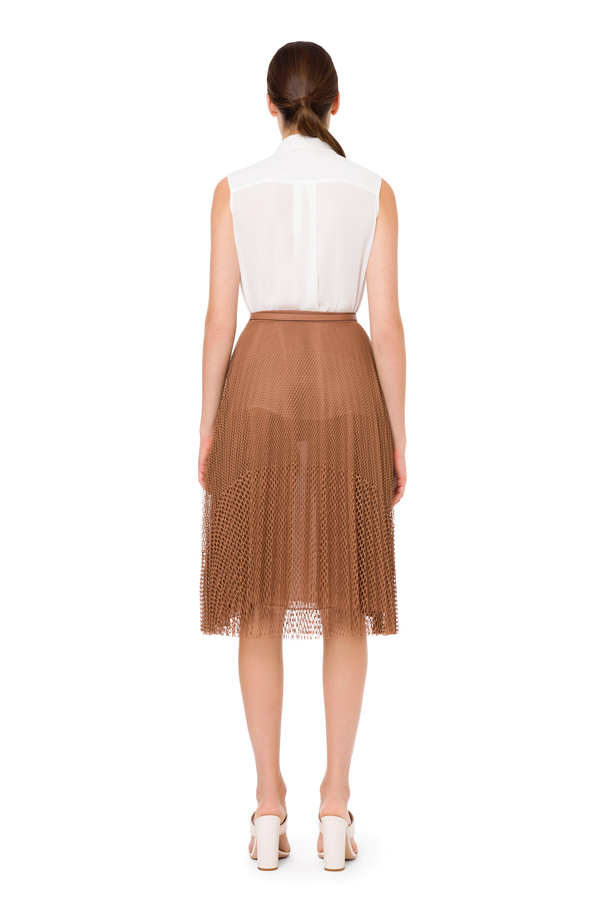 Sleeveless shirt with charm accessory - Elisabetta Franchi® Outlet