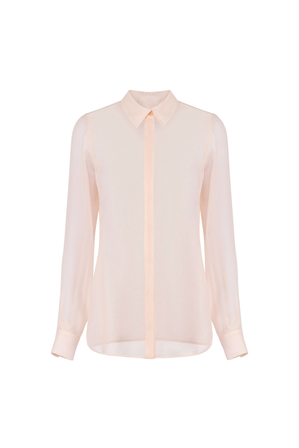 Camicia in georgette di seta - Elisabetta Franchi® Outlet