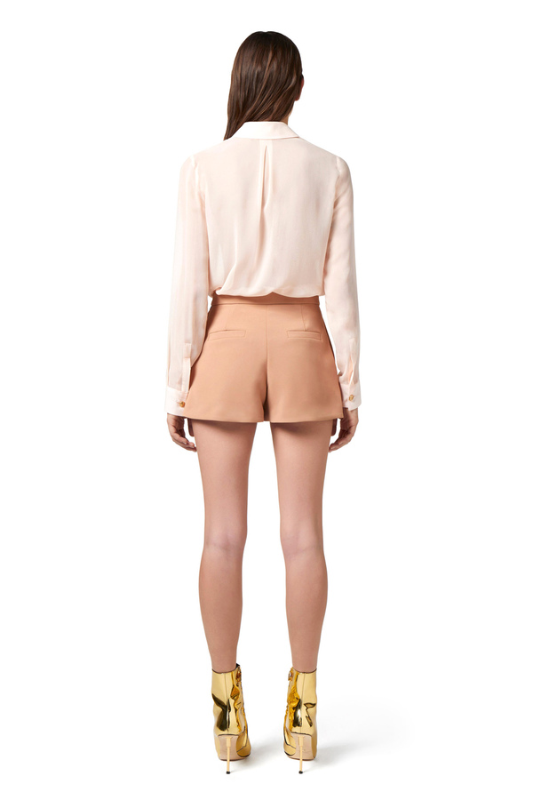 Camicia in georgette di seta - Elisabetta Franchi® Outlet
