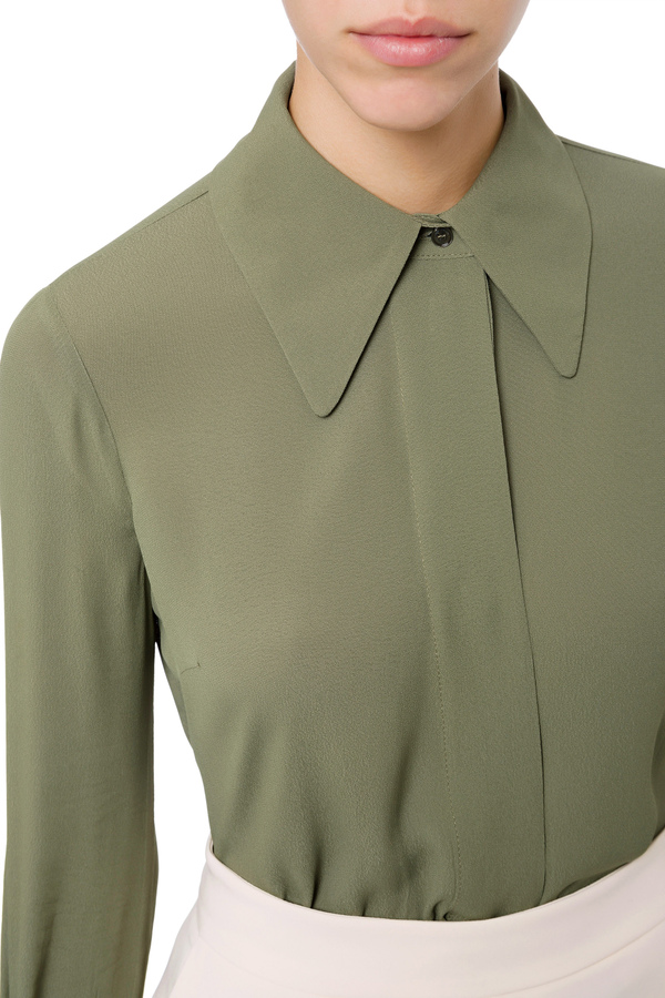 Blouse with long sleeves - Elisabetta Franchi® Outlet