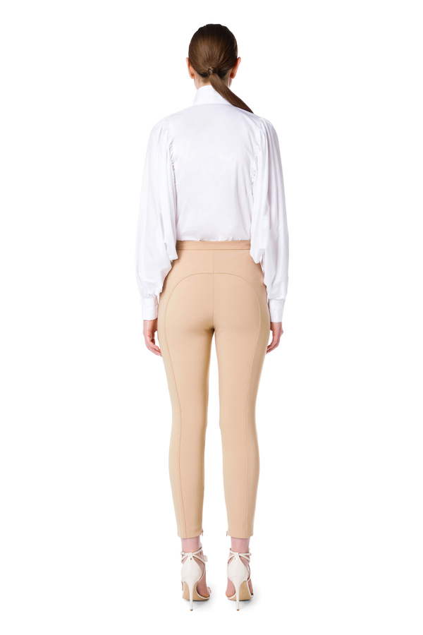 Cotton blouse with wide sleeves - Elisabetta Franchi® Outlet