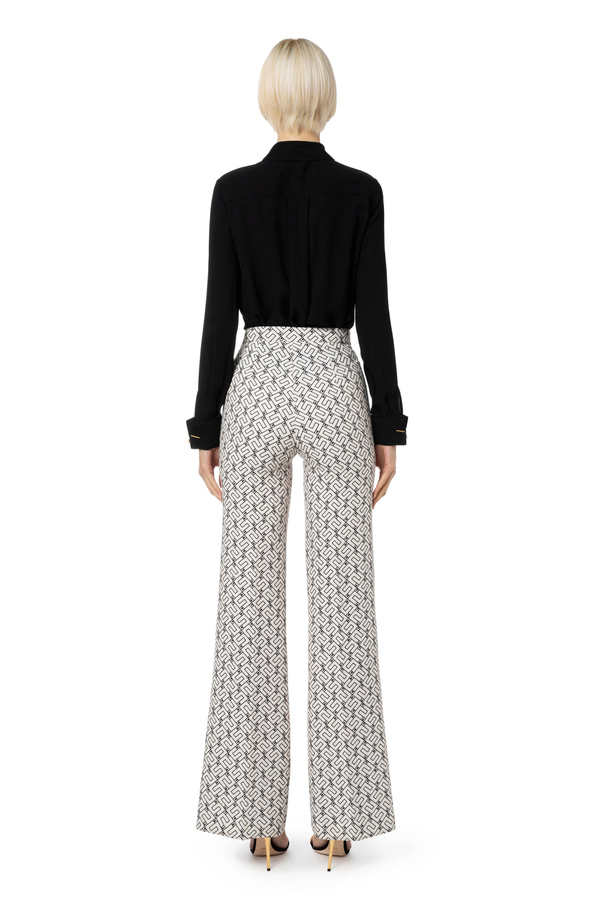 Gerade geschnittenes Georgette-Hemd - Elisabetta Franchi® Outlet