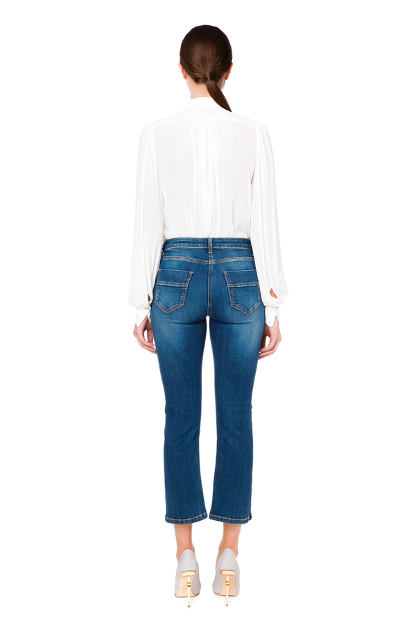 Silk blouse with long sleeves - Elisabetta Franchi® Outlet