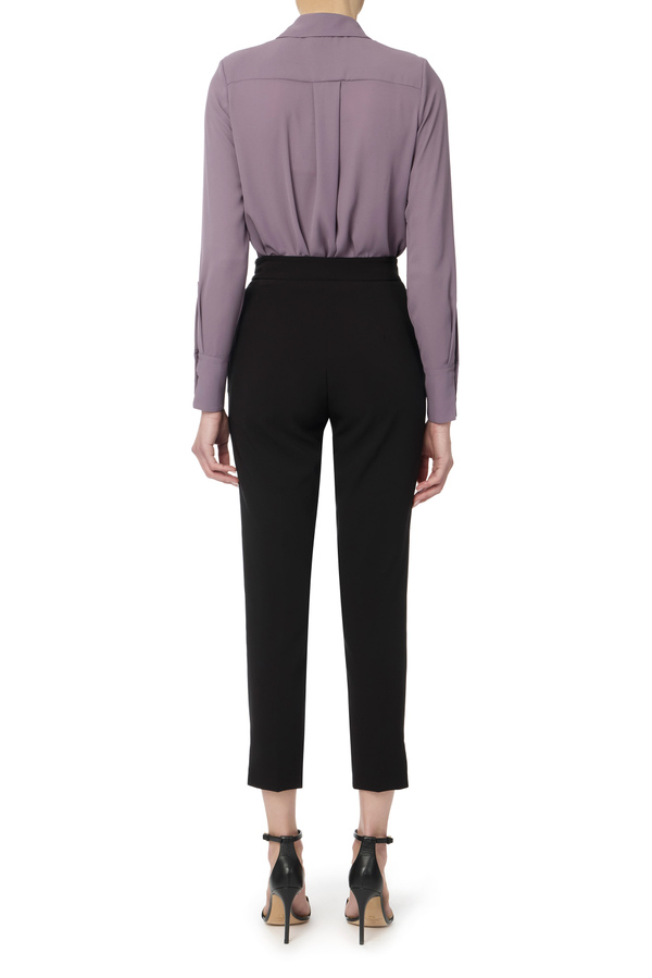Camicia con colletto logato Elisabetta Franchi - Elisabetta Franchi® Outlet