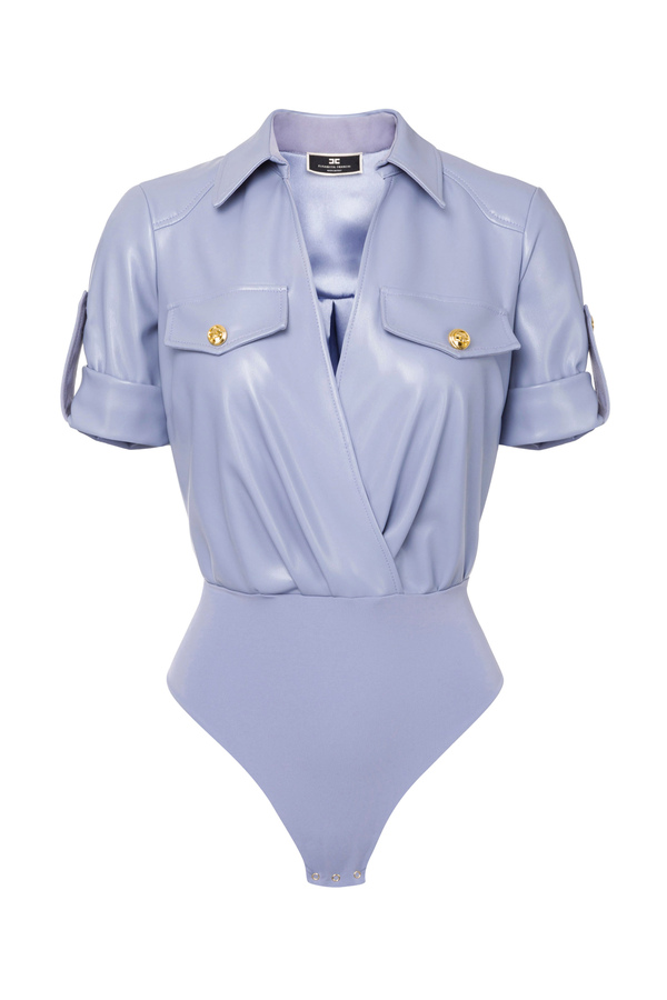 Elisabetta Franchi crossover bodysuit with pockets - Elisabetta Franchi® Outlet