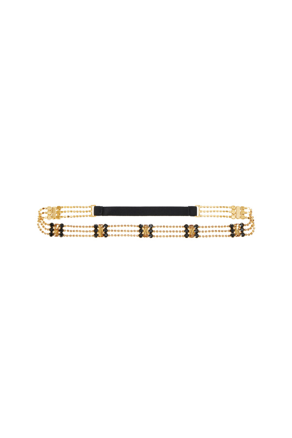 Shiny gold galvanic hair band - Elisabetta Franchi® Outlet