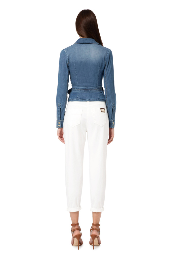 Crossover shirt with collar - Elisabetta Franchi® Outlet