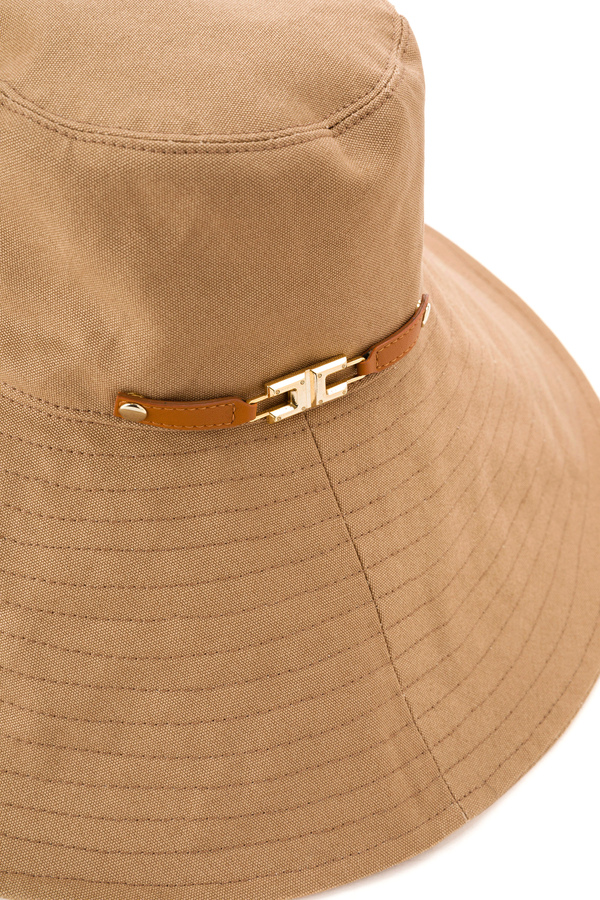 Chapeau à larges bords avec logo - Elisabetta Franchi® Outlet