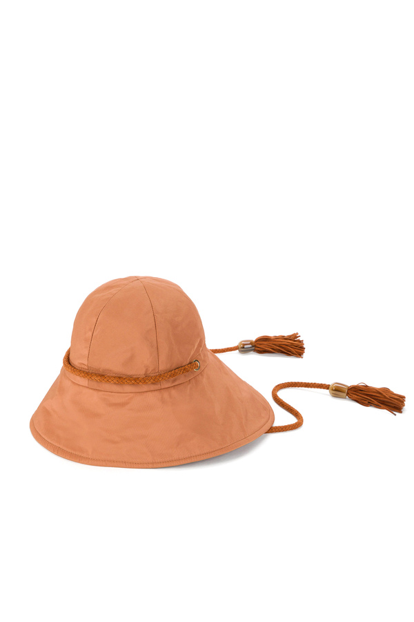 Wide brim hat with tassels - Elisabetta Franchi® Outlet