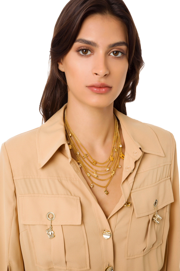 Necklace with charms by Elisabetta Franchi - Elisabetta Franchi® Outlet