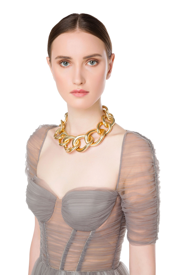 Elisabetta Franchi maxi chain necklace - Elisabetta Franchi® Outlet