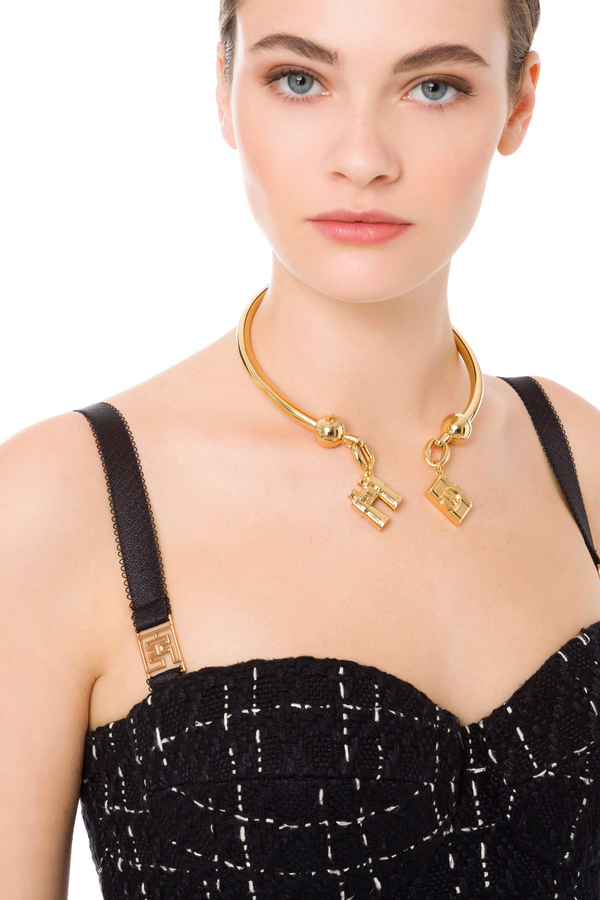 Rigid necklace with safari charms - Elisabetta Franchi® Outlet