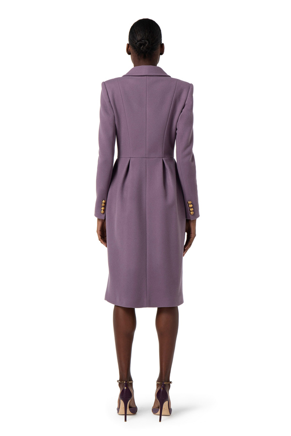 Amphora-cut wool-blend coat - Elisabetta Franchi® Outlet