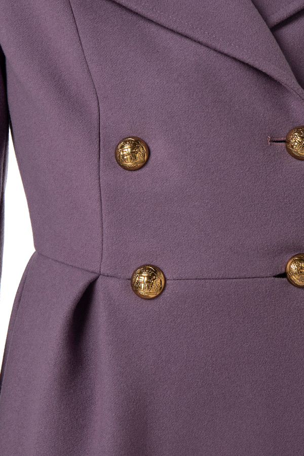 Amphora-cut wool-blend coat - Elisabetta Franchi® Outlet
