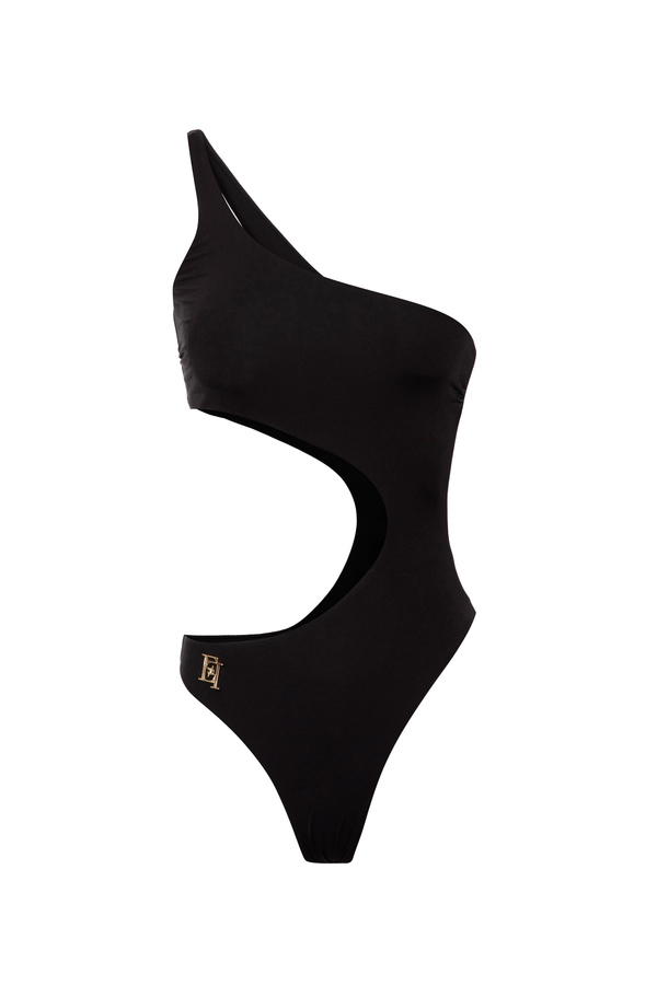 Asymmetrical one-shoulder swimsuit - Elisabetta Franchi® Outlet
