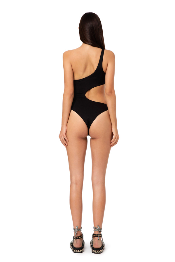 Asymmetrical one-shoulder swimsuit - Elisabetta Franchi® Outlet
