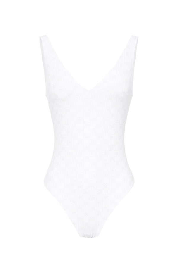 Elisabetta Franchi monogram one-piece swimsuit - Elisabetta Franchi® Outlet