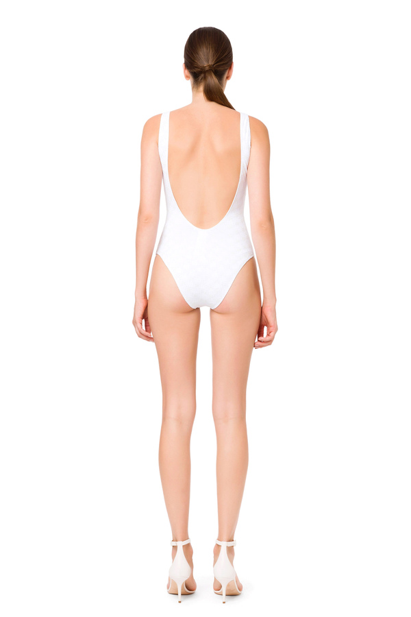 Elisabetta Franchi monogram one-piece swimsuit - Elisabetta Franchi® Outlet