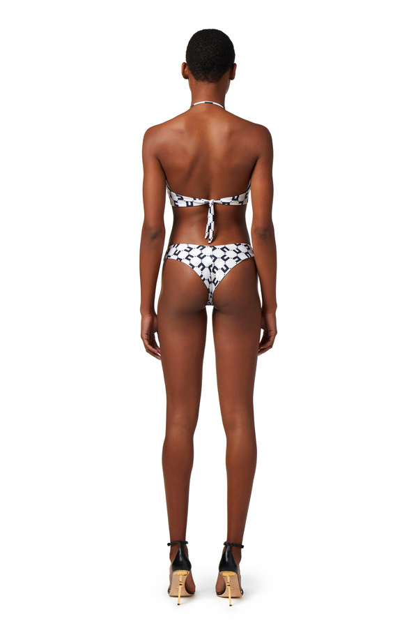 Costume a due pezzi in lycra stampa logo doppia C - Elisabetta Franchi® Outlet