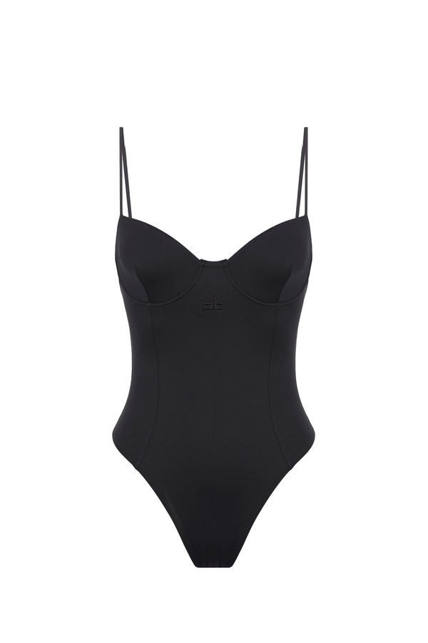 One-piece swimsuit with sweetheart neckline - Elisabetta Franchi® Outlet