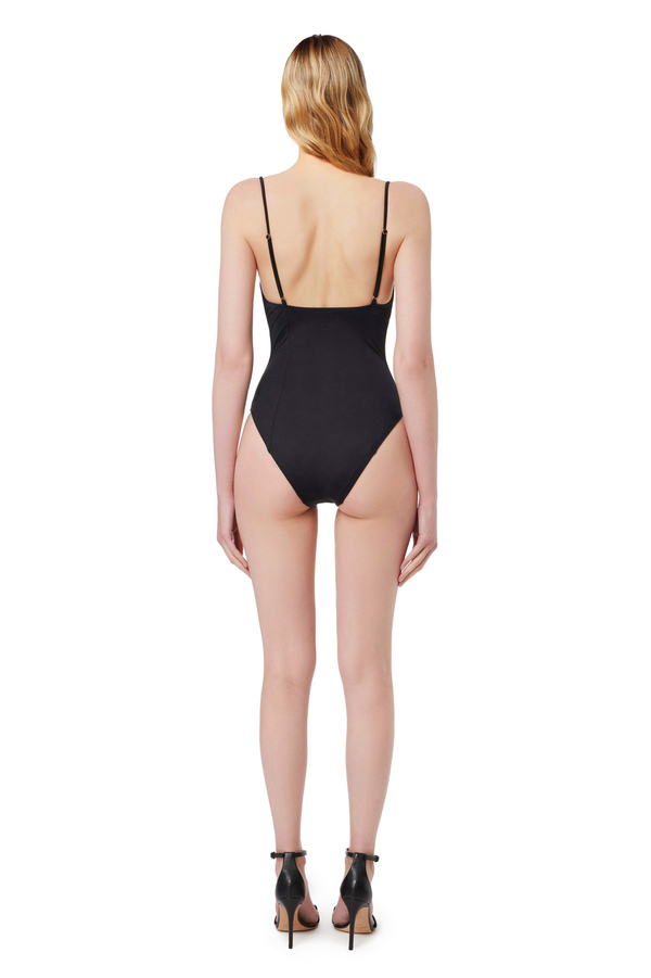 One-piece swimsuit with sweetheart neckline - Elisabetta Franchi® Outlet