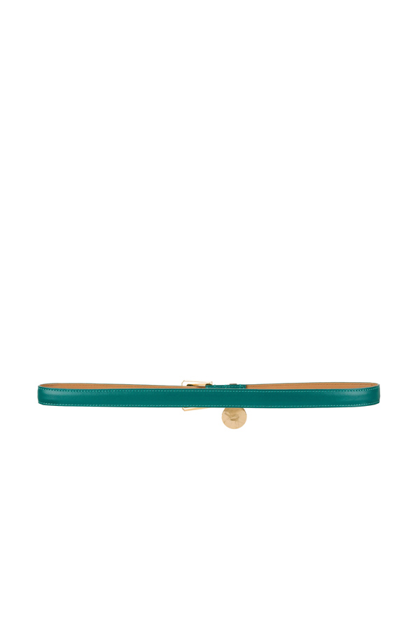 Thin belt with gold charm - Elisabetta Franchi® Outlet