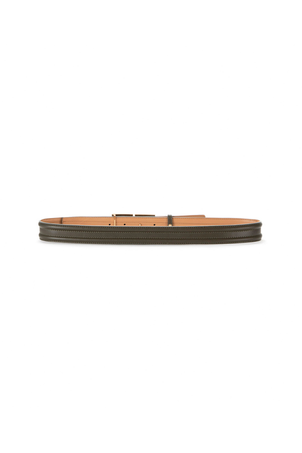 Faux leather belt with horsebit - Elisabetta Franchi® Outlet