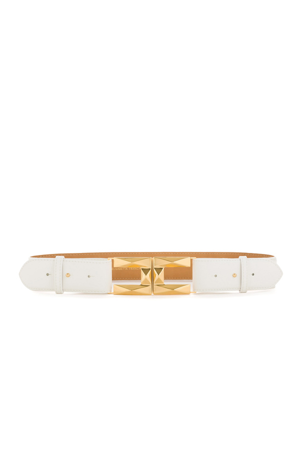 High waist belt with maxi logo - Elisabetta Franchi® Outlet