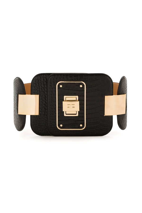 Cinturón de corpiño de tiro muy alto con logotipo - Elisabetta Franchi® Outlet