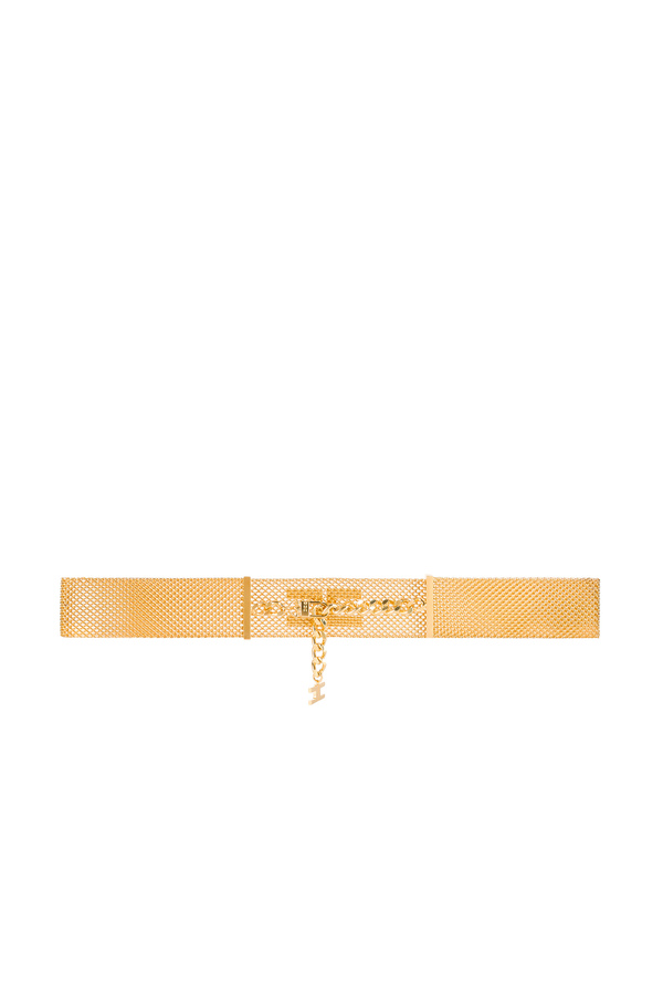 Light gold knit belt - Elisabetta Franchi® Outlet