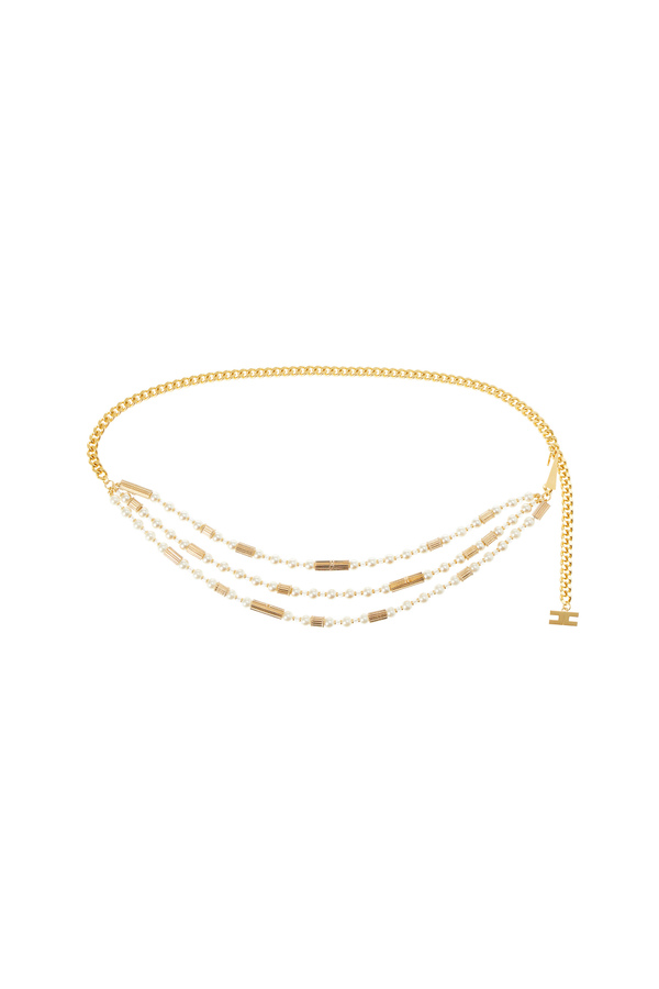 Cinturón de cadena y perlas - Elisabetta Franchi® Outlet