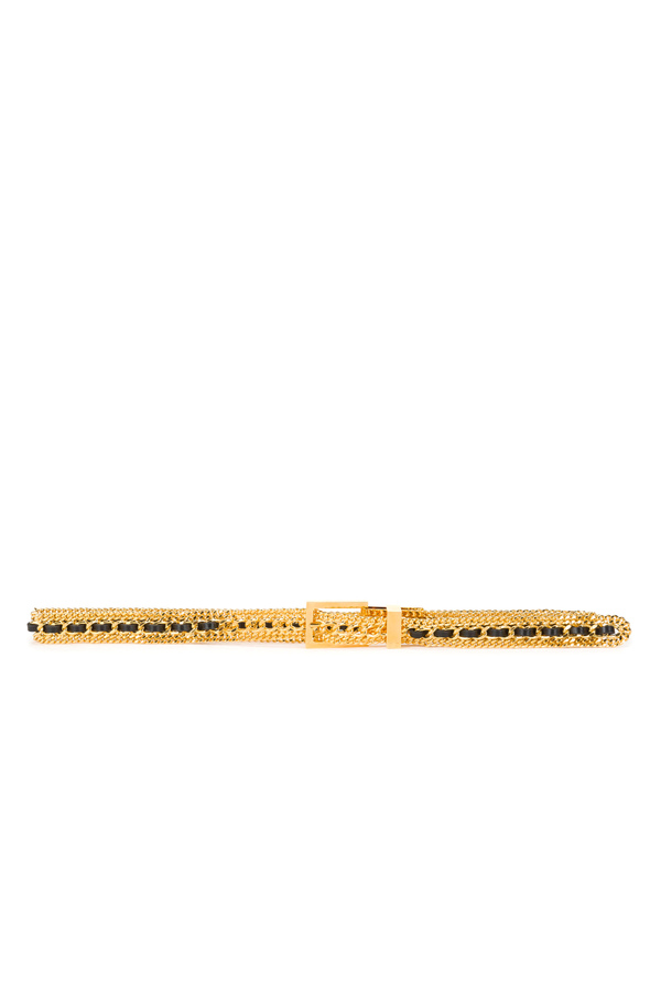 Gold threaded chain belt - Elisabetta Franchi® Outlet