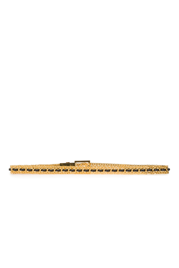 Gold threaded chain belt - Elisabetta Franchi® Outlet