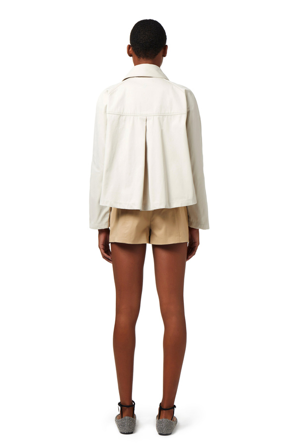 Veste en coton ciré avec poches - Elisabetta Franchi® Outlet