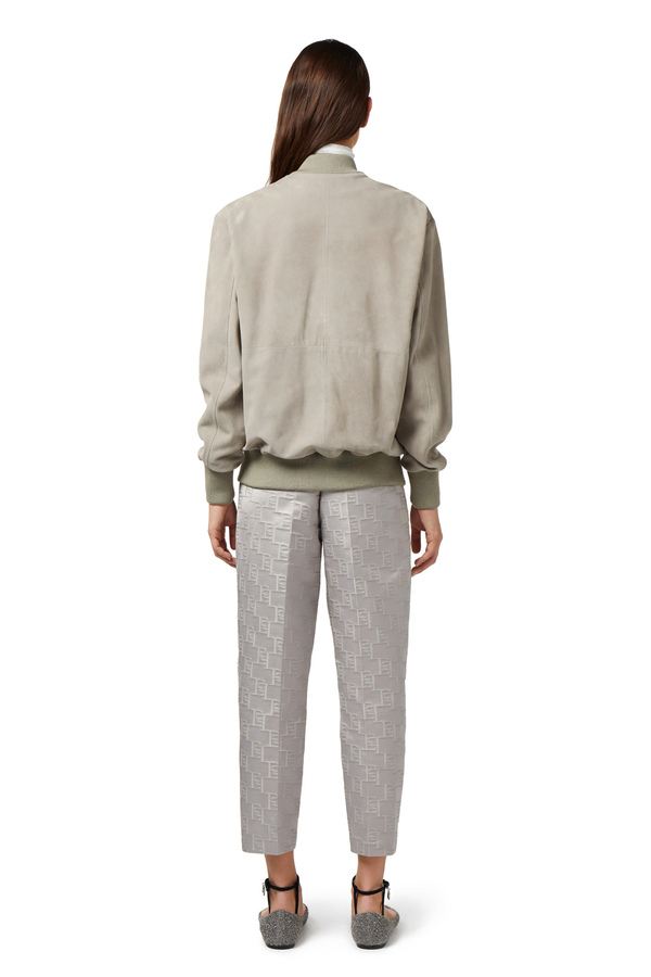 Bomber in pelle scamosciata - Elisabetta Franchi® Outlet