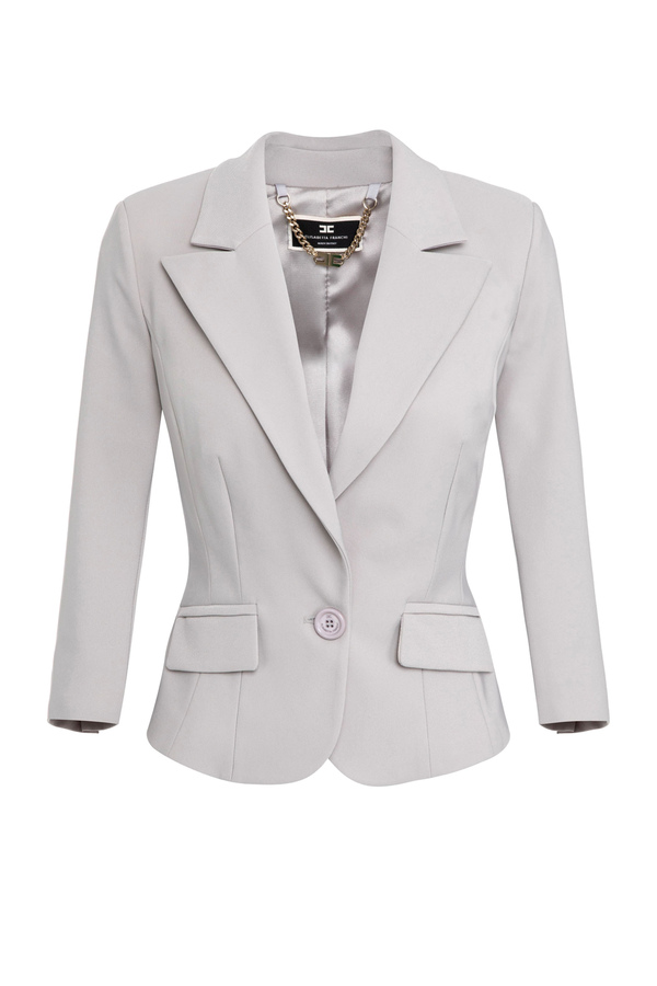 Blazer with bows and lapels - Elisabetta Franchi® Outlet