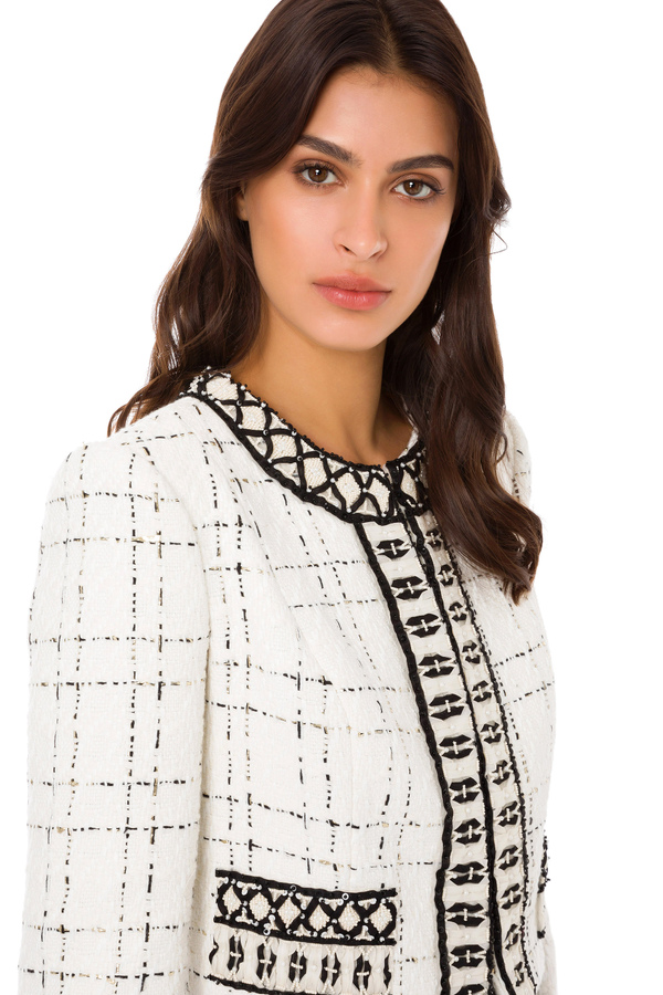 Short tweed jacket - Elisabetta Franchi® Outlet