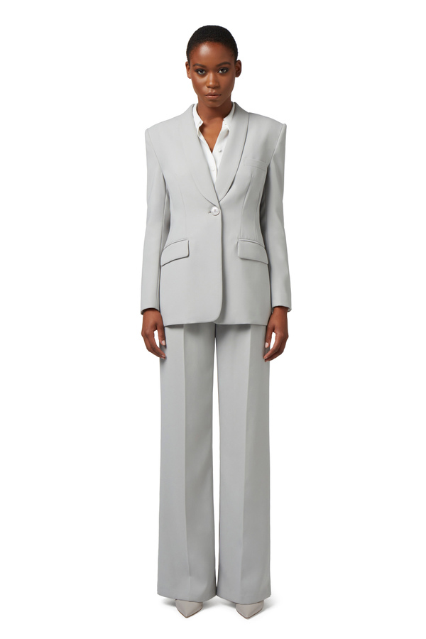 Crêpe jacket with shawl lapel - Elisabetta Franchi® Outlet