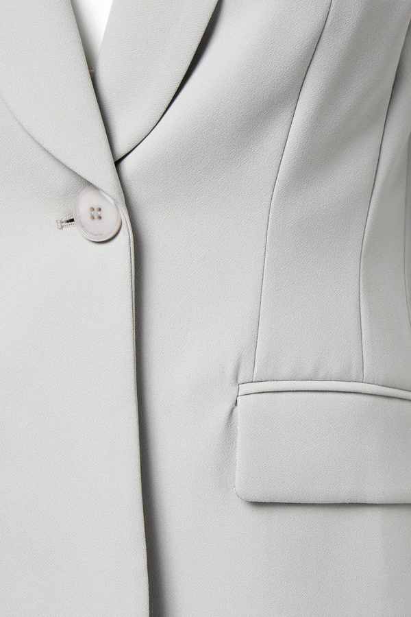 Crêpe jacket with shawl lapel - Elisabetta Franchi® Outlet